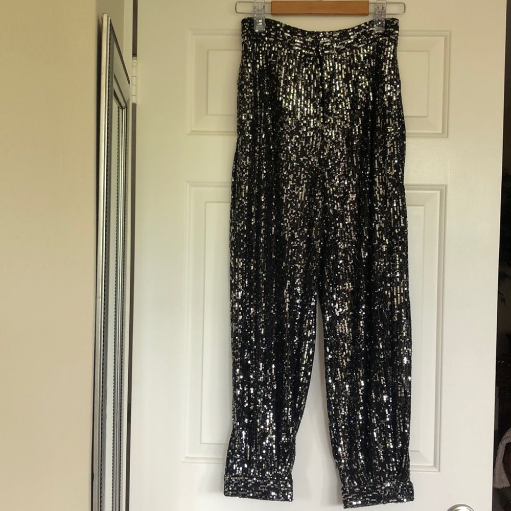 Zara Black Sequin Pants
